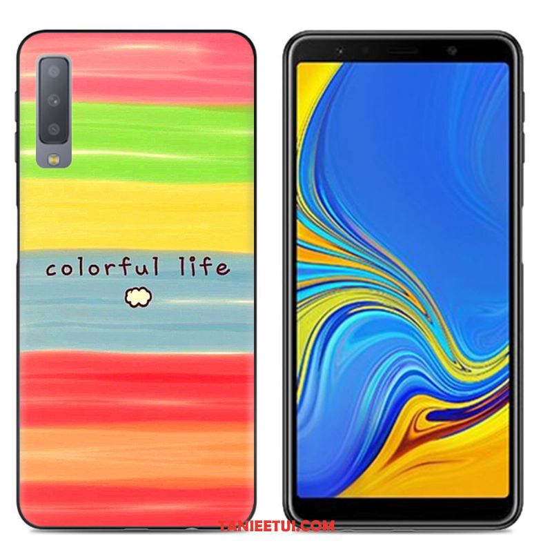 Etui Samsung Galaxy A7 2018 Telefon Komórkowy Kreatywne Różowe, Pokrowce Samsung Galaxy A7 2018 Miękki Ochraniacz Gwiazda