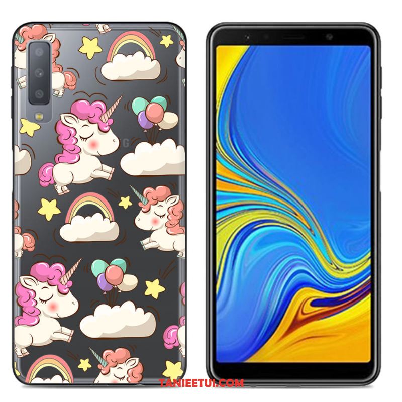 Etui Samsung Galaxy A7 2018 Telefon Komórkowy Kreatywne Różowe, Pokrowce Samsung Galaxy A7 2018 Miękki Ochraniacz Gwiazda