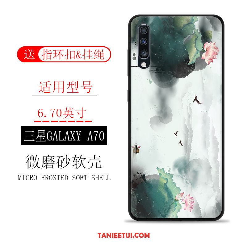 Etui Samsung Galaxy A70 All Inclusive Sceneria Wiatr, Pokrowce Samsung Galaxy A70 Atrament Silikonowe Miękki