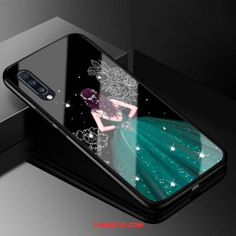 Etui Samsung Galaxy A70 Telefon Komórkowy Anti-fall Tendencja, Pokrowce Samsung Galaxy A70 Szkło Gwiazda Czarny