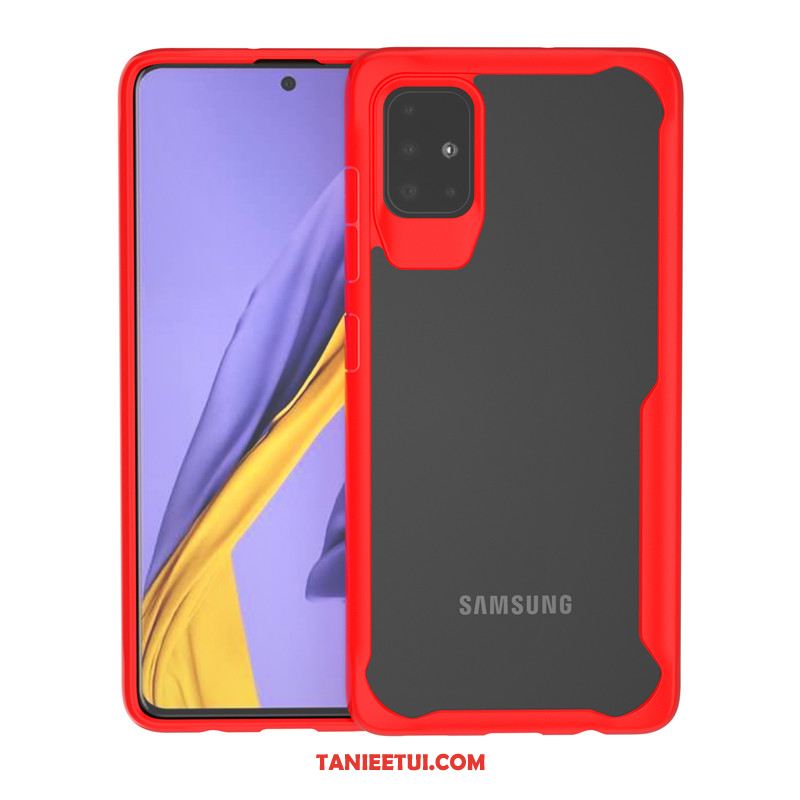 Etui Samsung Galaxy A71 Gwiazda Jednolity Kolor Ochraniacz, Obudowa Samsung Galaxy A71 Przezroczysty Czerwony Telefon Komórkowy