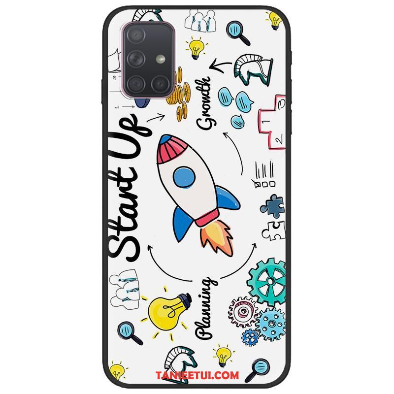 Etui Samsung Galaxy A71 Pu Kreskówka Czarny, Futerał Samsung Galaxy A71 Miękki Tendencja Gwiazda