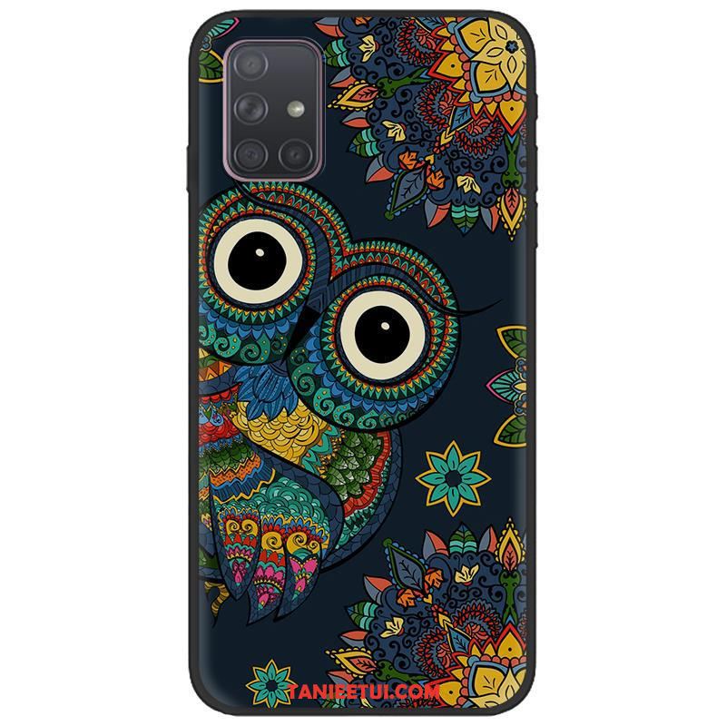 Etui Samsung Galaxy A71 Pu Kreskówka Czarny, Futerał Samsung Galaxy A71 Miękki Tendencja Gwiazda