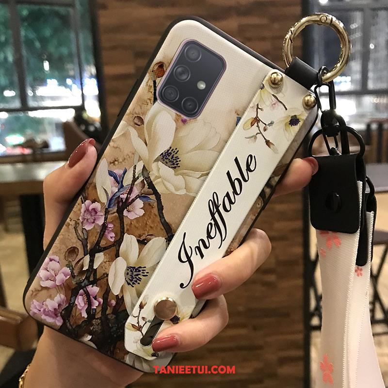 Etui Samsung Galaxy A71 Wspornik Świeży Kwiaty, Futerał Samsung Galaxy A71 Tendencja Miękki Wiszące Ozdoby