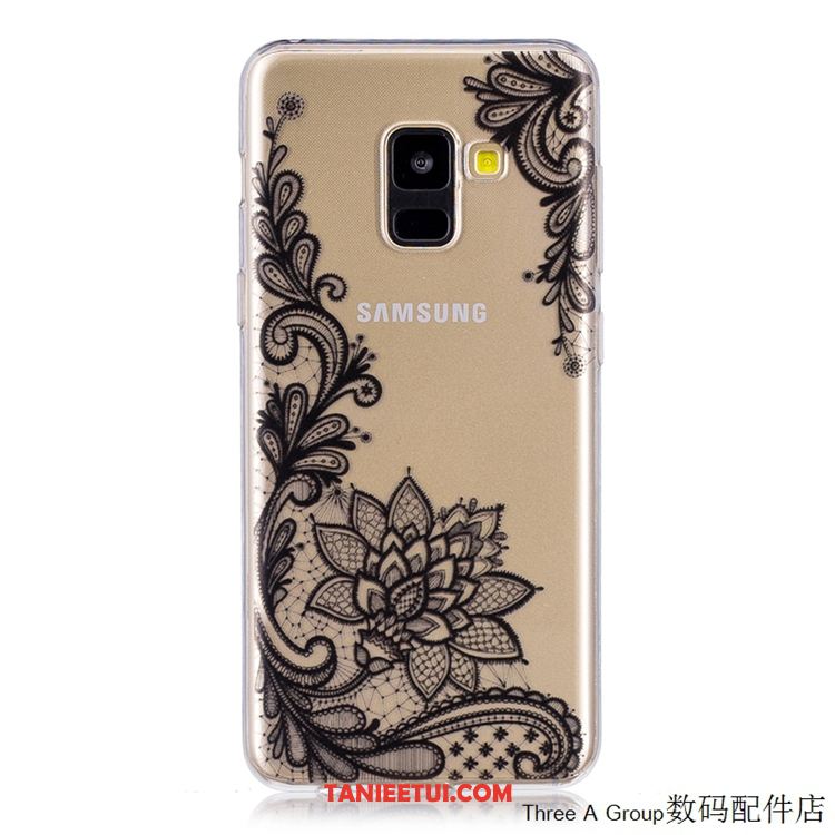 Etui Samsung Galaxy A8 2018 All Inclusive Silikonowe Miękki, Obudowa Samsung Galaxy A8 2018 Przezroczysty Niebieski Telefon Komórkowy