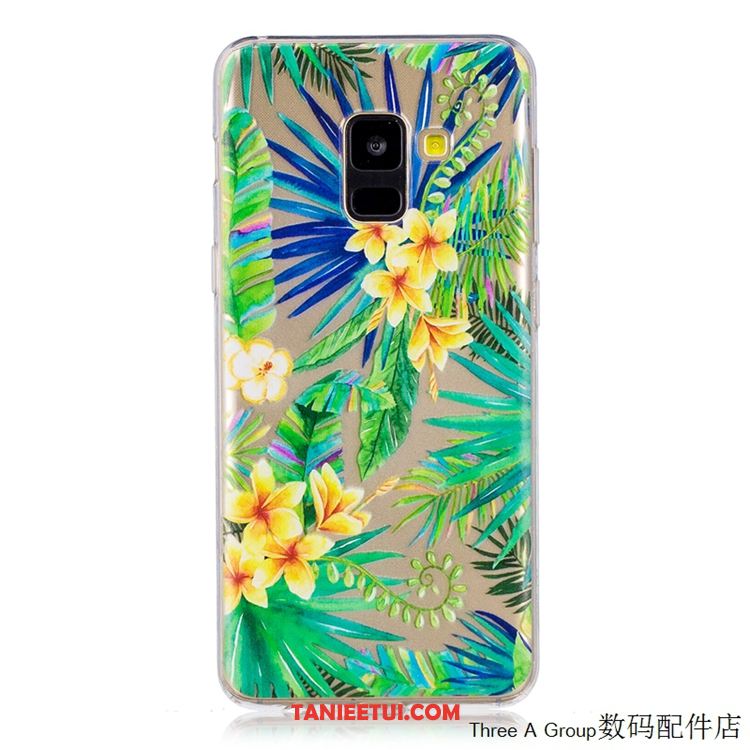 Etui Samsung Galaxy A8 2018 All Inclusive Silikonowe Miękki, Obudowa Samsung Galaxy A8 2018 Przezroczysty Niebieski Telefon Komórkowy