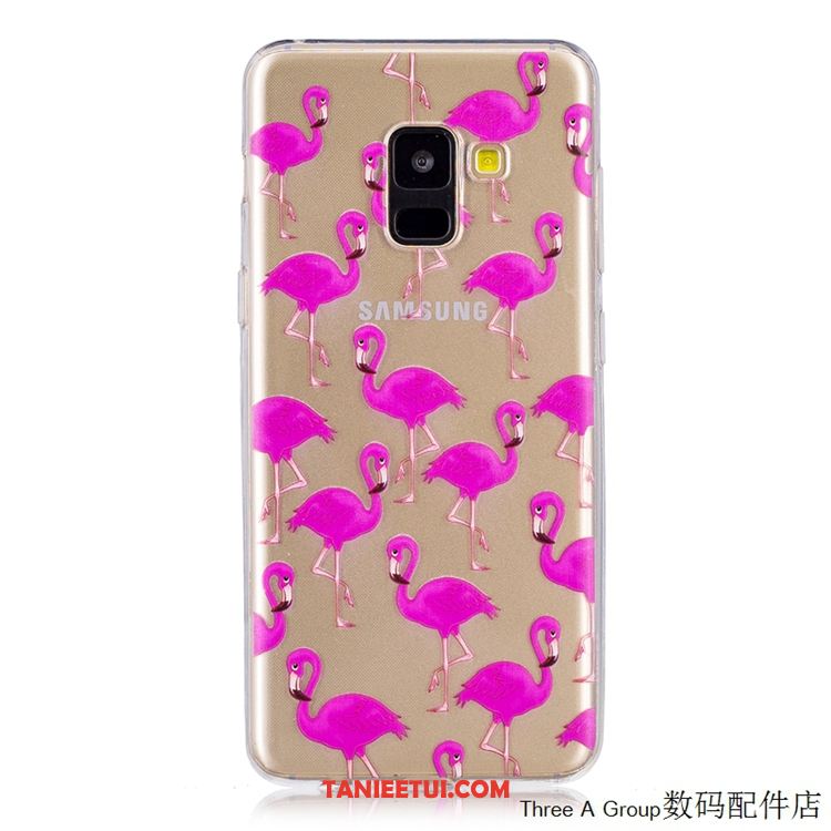 Etui Samsung Galaxy A8 2018 All Inclusive Silikonowe Miękki, Obudowa Samsung Galaxy A8 2018 Przezroczysty Niebieski Telefon Komórkowy