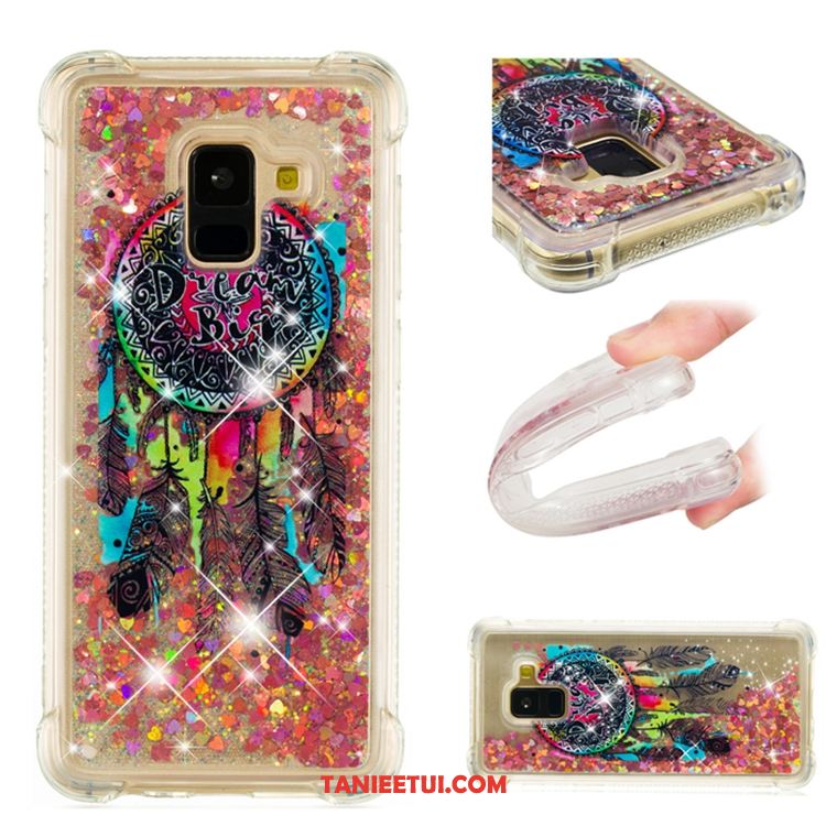 Etui Samsung Galaxy A8 2018 Anti-fall Zielony Miękki, Futerał Samsung Galaxy A8 2018 Quicksand Gwiazda Liquid