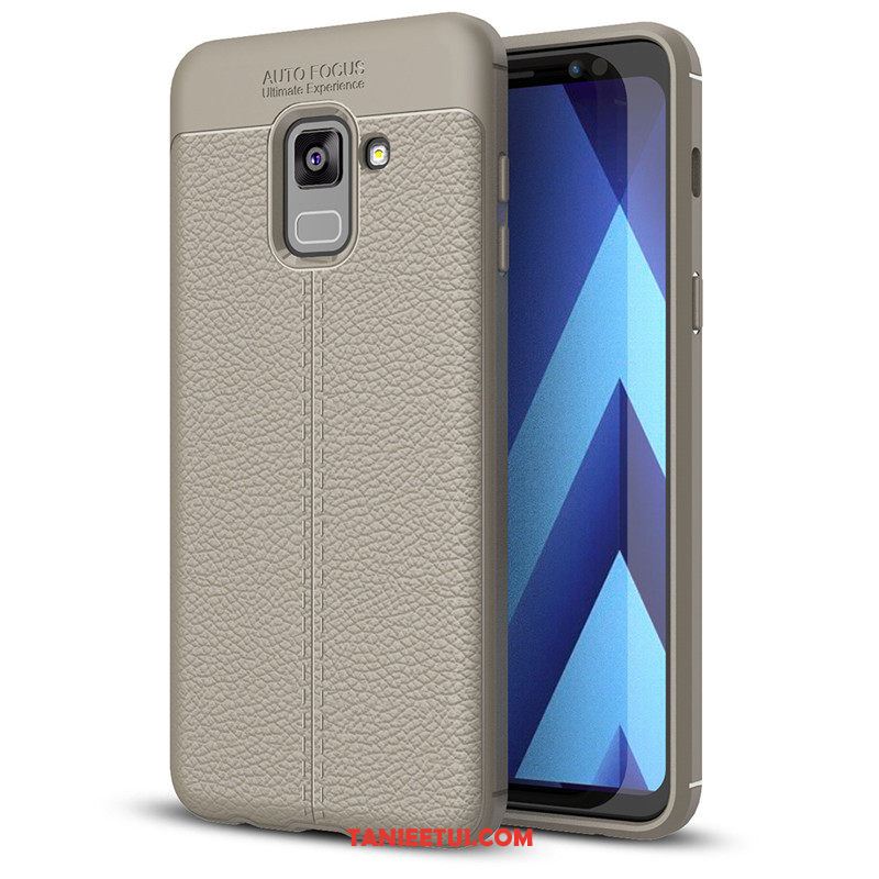 Etui Samsung Galaxy A8 2018 Czerwony Miękki Silikonowe Etui, Obudowa Samsung Galaxy A8 2018 All Inclusive Ochraniacz Gwiazda