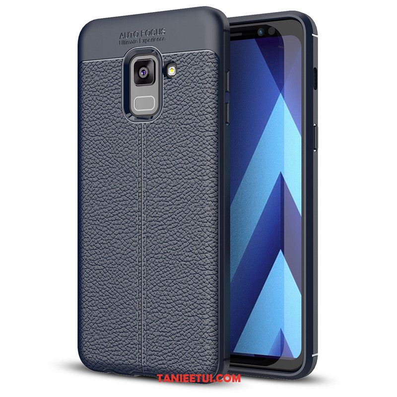 Etui Samsung Galaxy A8 2018 Czerwony Miękki Silikonowe Etui, Obudowa Samsung Galaxy A8 2018 All Inclusive Ochraniacz Gwiazda