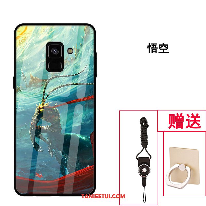 Etui Samsung Galaxy A8 2018 Ochraniacz Wzór Gwiazda, Obudowa Samsung Galaxy A8 2018 Dostosowane Czerwony Szkło