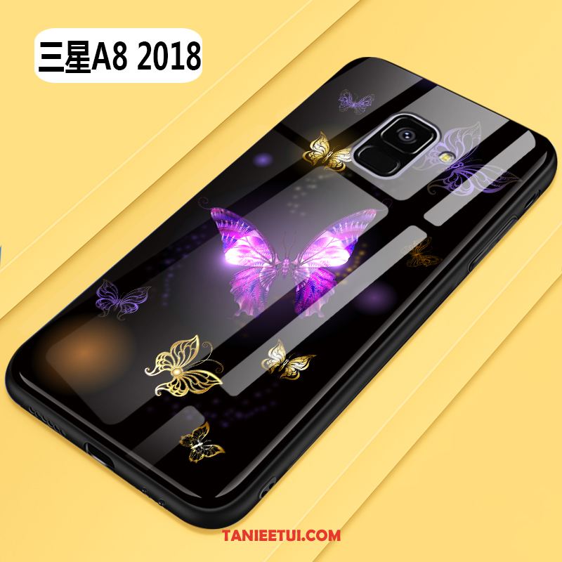 Etui Samsung Galaxy A8 2018 Oryginalny Purpurowy Gwiazda, Obudowa Samsung Galaxy A8 2018 Kreatywne Szkło All Inclusive