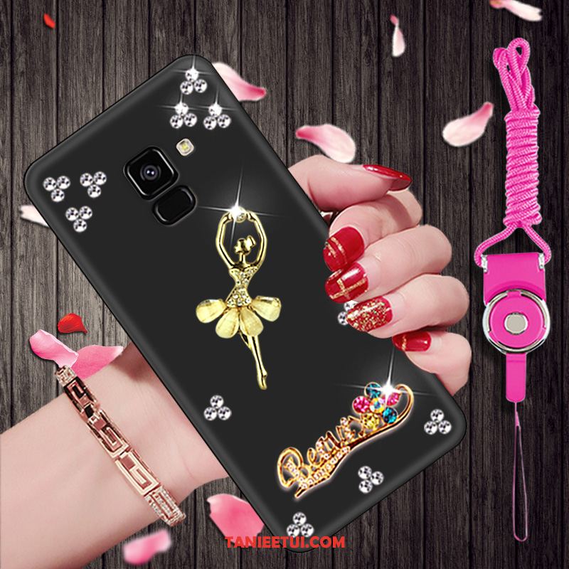 Etui Samsung Galaxy A8 2018 Rhinestone Gwiazda Nubuku, Obudowa Samsung Galaxy A8 2018 Ochraniacz Kreskówka Miękki