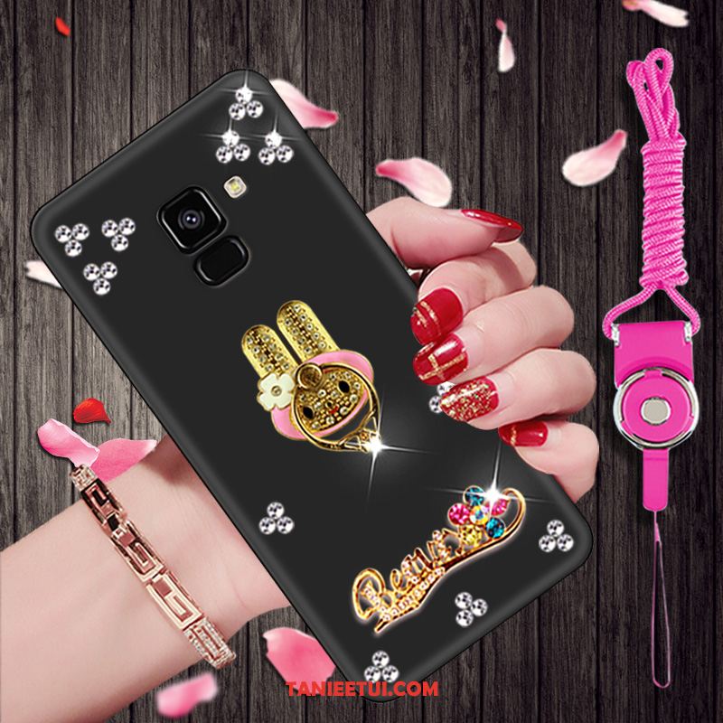 Etui Samsung Galaxy A8 2018 Rhinestone Gwiazda Nubuku, Obudowa Samsung Galaxy A8 2018 Ochraniacz Kreskówka Miękki