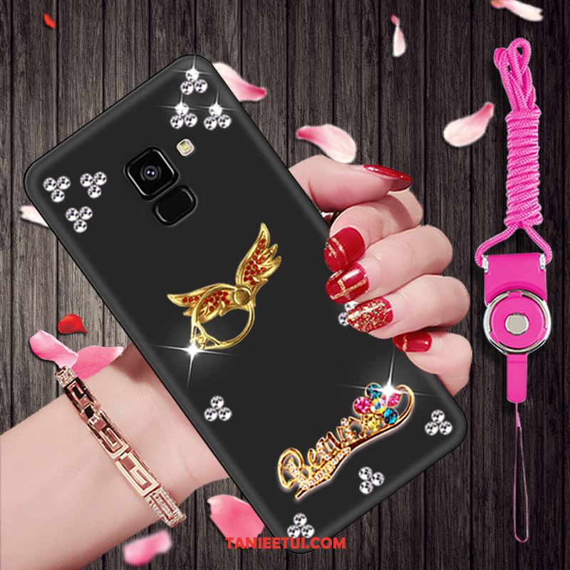 Etui Samsung Galaxy A8 2018 Rhinestone Gwiazda Nubuku, Obudowa Samsung Galaxy A8 2018 Ochraniacz Kreskówka Miękki