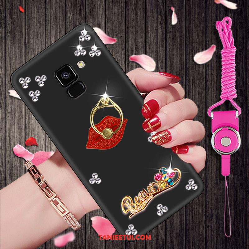 Etui Samsung Galaxy A8 2018 Rhinestone Gwiazda Nubuku, Obudowa Samsung Galaxy A8 2018 Ochraniacz Kreskówka Miękki