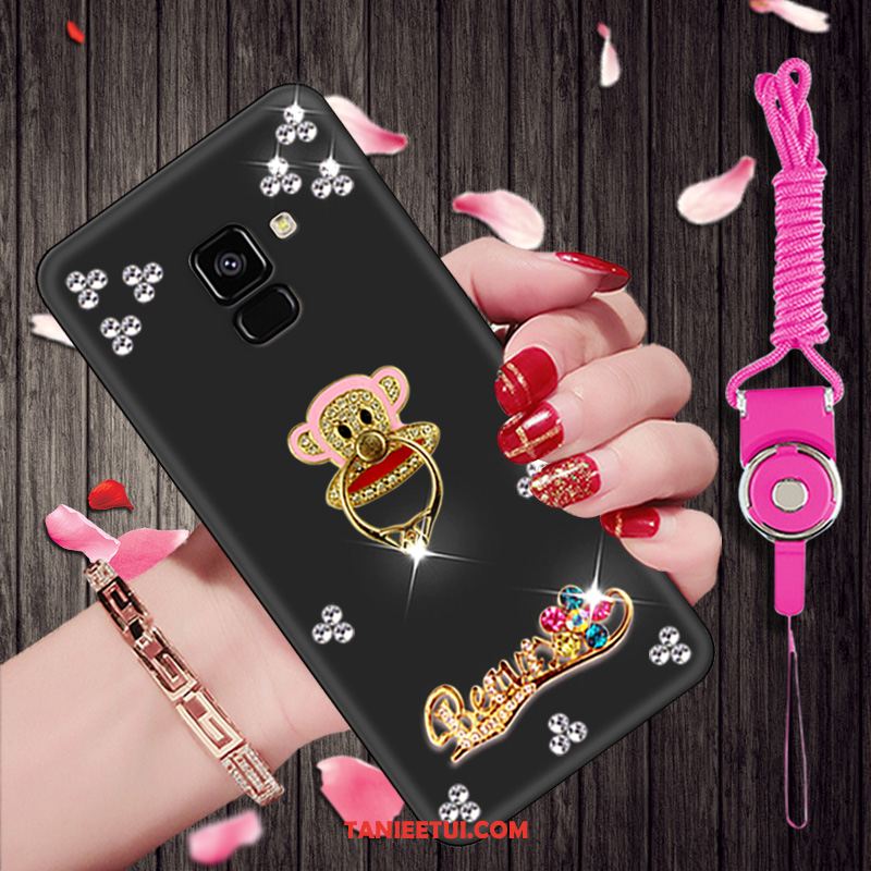 Etui Samsung Galaxy A8 2018 Rhinestone Gwiazda Nubuku, Obudowa Samsung Galaxy A8 2018 Ochraniacz Kreskówka Miękki