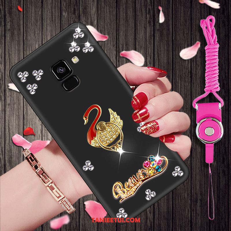 Etui Samsung Galaxy A8 2018 Rhinestone Gwiazda Nubuku, Obudowa Samsung Galaxy A8 2018 Ochraniacz Kreskówka Miękki