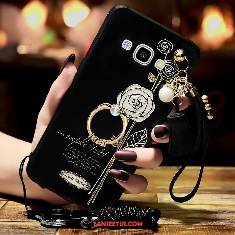Etui Samsung Galaxy A8 Gwiazda Różowy Czarny, Obudowa Samsung Galaxy A8 Tendencja Miękki Telefon Komórkowy