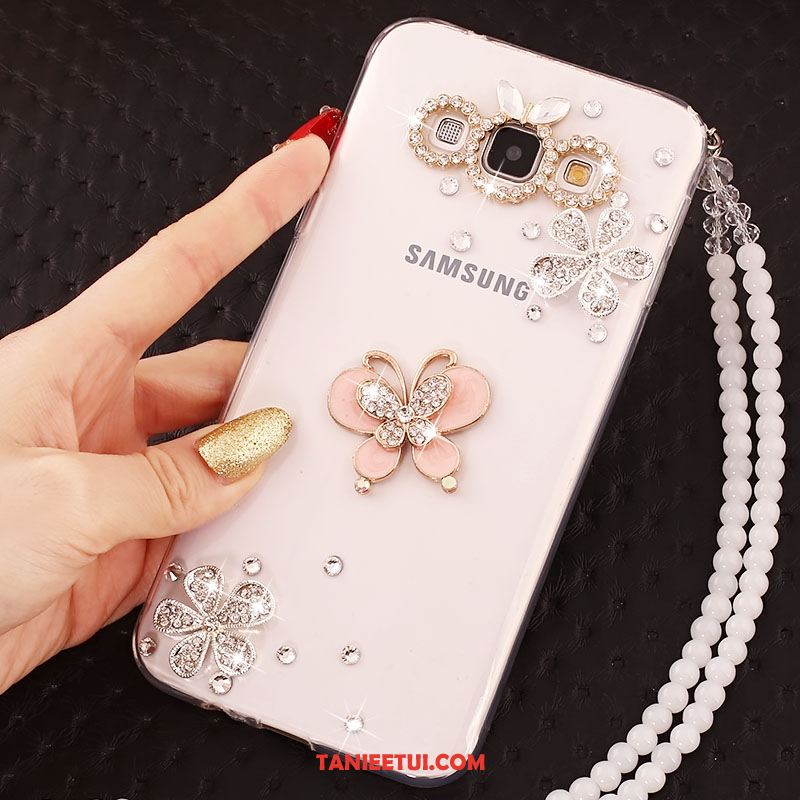 Etui Samsung Galaxy A8 Miękki Gwiazda Telefon Komórkowy, Obudowa Samsung Galaxy A8 Silikonowe Łańcuch Kuleczek Rhinestone