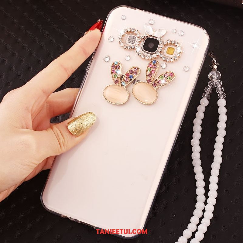 Etui Samsung Galaxy A8 Miękki Gwiazda Telefon Komórkowy, Obudowa Samsung Galaxy A8 Silikonowe Łańcuch Kuleczek Rhinestone