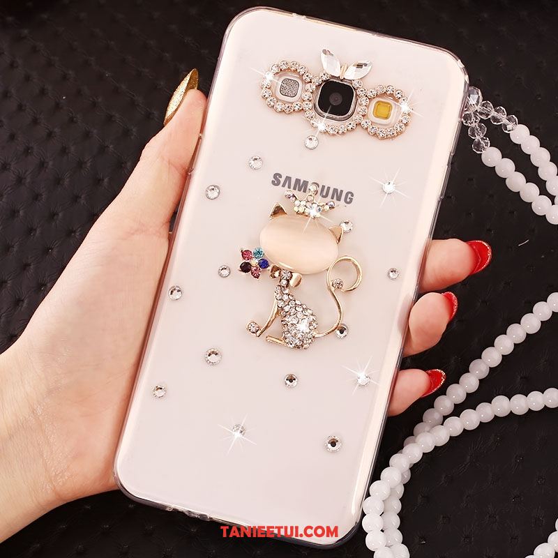 Etui Samsung Galaxy A8 Miękki Gwiazda Telefon Komórkowy, Obudowa Samsung Galaxy A8 Silikonowe Łańcuch Kuleczek Rhinestone