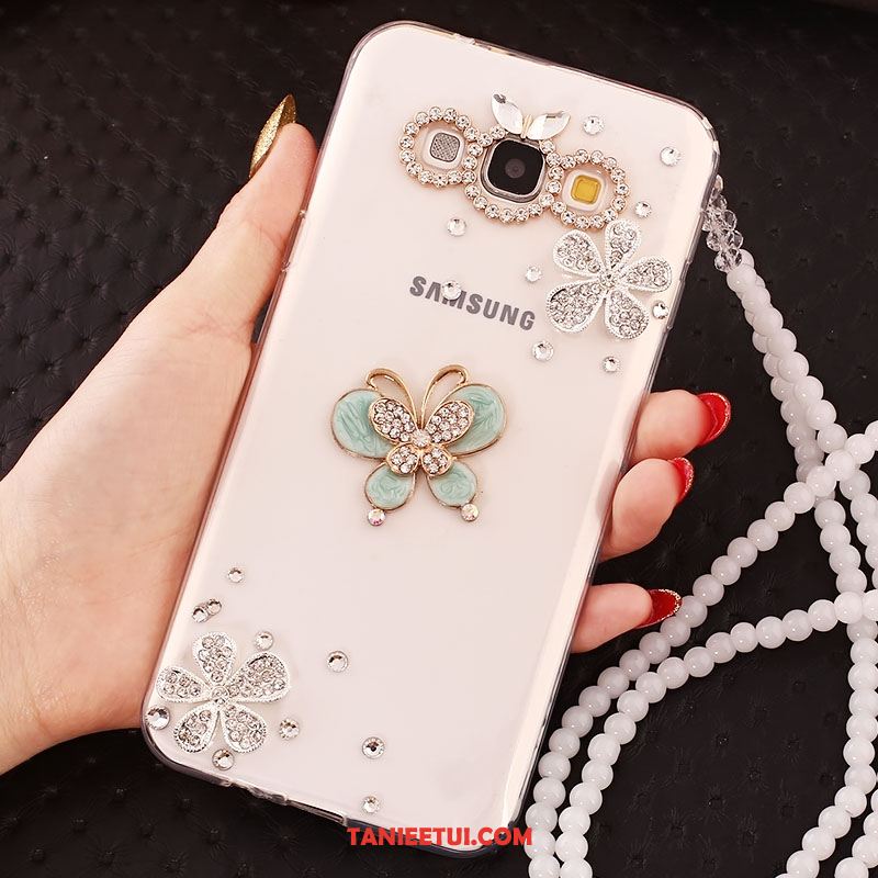 Etui Samsung Galaxy A8 Miękki Gwiazda Telefon Komórkowy, Obudowa Samsung Galaxy A8 Silikonowe Łańcuch Kuleczek Rhinestone