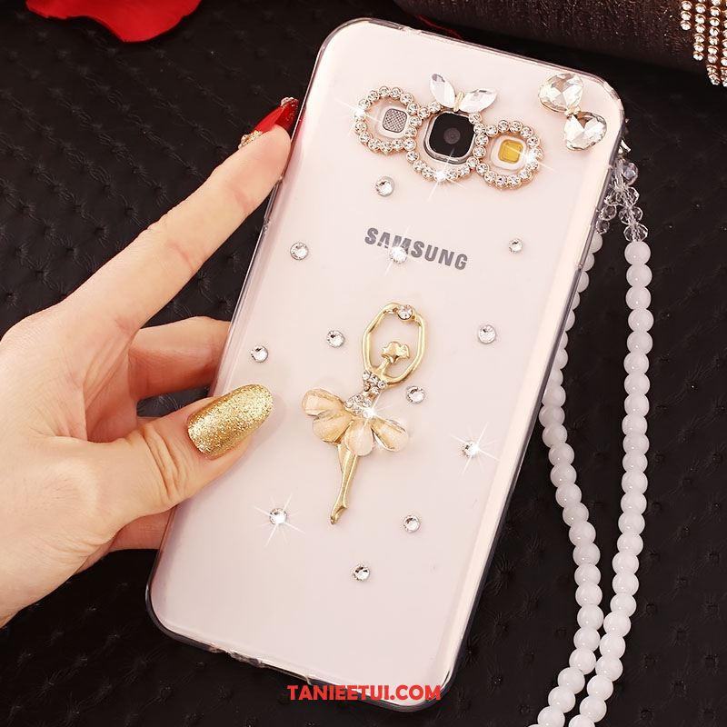 Etui Samsung Galaxy A8 Miękki Gwiazda Telefon Komórkowy, Obudowa Samsung Galaxy A8 Silikonowe Łańcuch Kuleczek Rhinestone