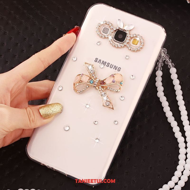 Etui Samsung Galaxy A8 Miękki Gwiazda Telefon Komórkowy, Obudowa Samsung Galaxy A8 Silikonowe Łańcuch Kuleczek Rhinestone