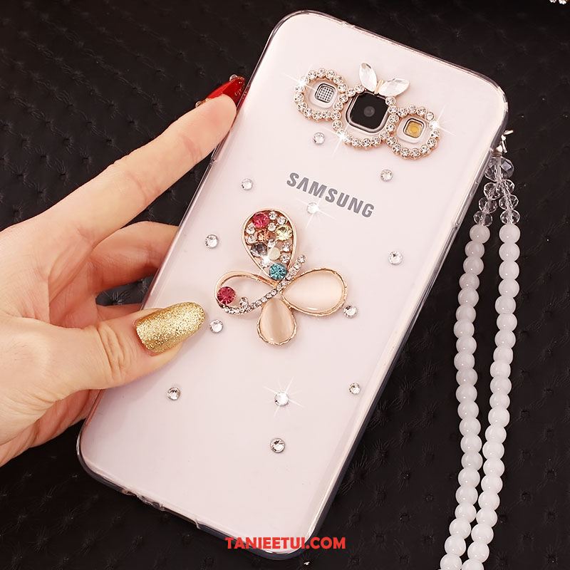 Etui Samsung Galaxy A8 Miękki Gwiazda Telefon Komórkowy, Obudowa Samsung Galaxy A8 Silikonowe Łańcuch Kuleczek Rhinestone