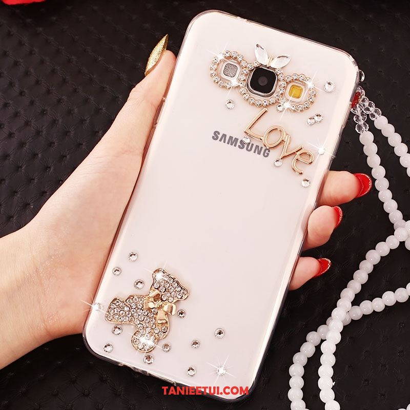 Etui Samsung Galaxy A8 Miękki Gwiazda Telefon Komórkowy, Obudowa Samsung Galaxy A8 Silikonowe Łańcuch Kuleczek Rhinestone