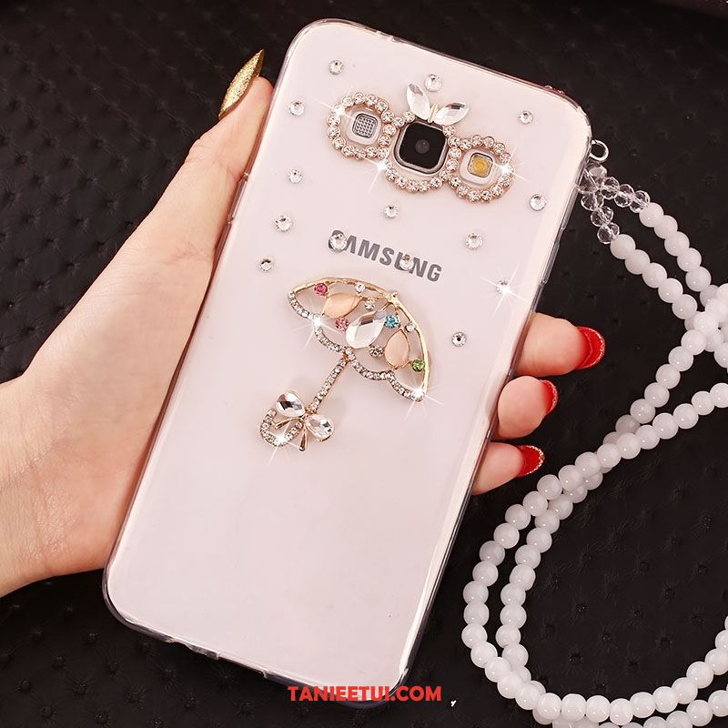 Etui Samsung Galaxy A8 Miękki Gwiazda Telefon Komórkowy, Obudowa Samsung Galaxy A8 Silikonowe Łańcuch Kuleczek Rhinestone