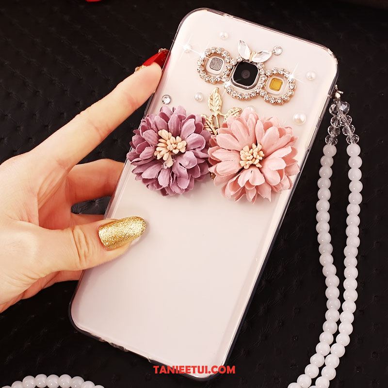 Etui Samsung Galaxy A8 Miękki Gwiazda Telefon Komórkowy, Obudowa Samsung Galaxy A8 Silikonowe Łańcuch Kuleczek Rhinestone