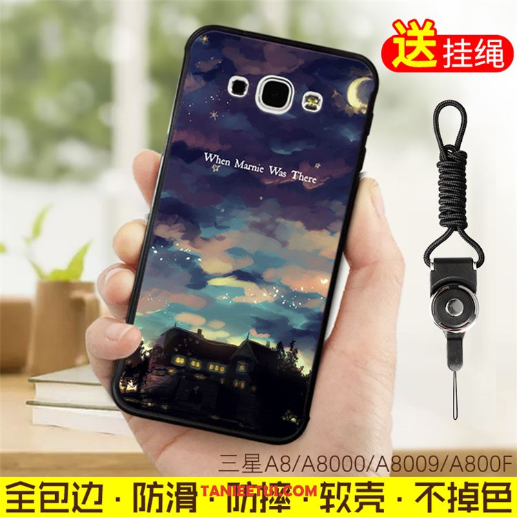 Etui Samsung Galaxy A8 Niebieski Gwiazda Kreskówka, Futerał Samsung Galaxy A8 All Inclusive Miękki Wiszące Ozdoby