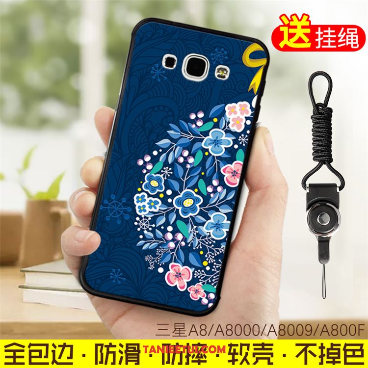 Etui Samsung Galaxy A8 Niebieski Gwiazda Kreskówka, Futerał Samsung Galaxy A8 All Inclusive Miękki Wiszące Ozdoby