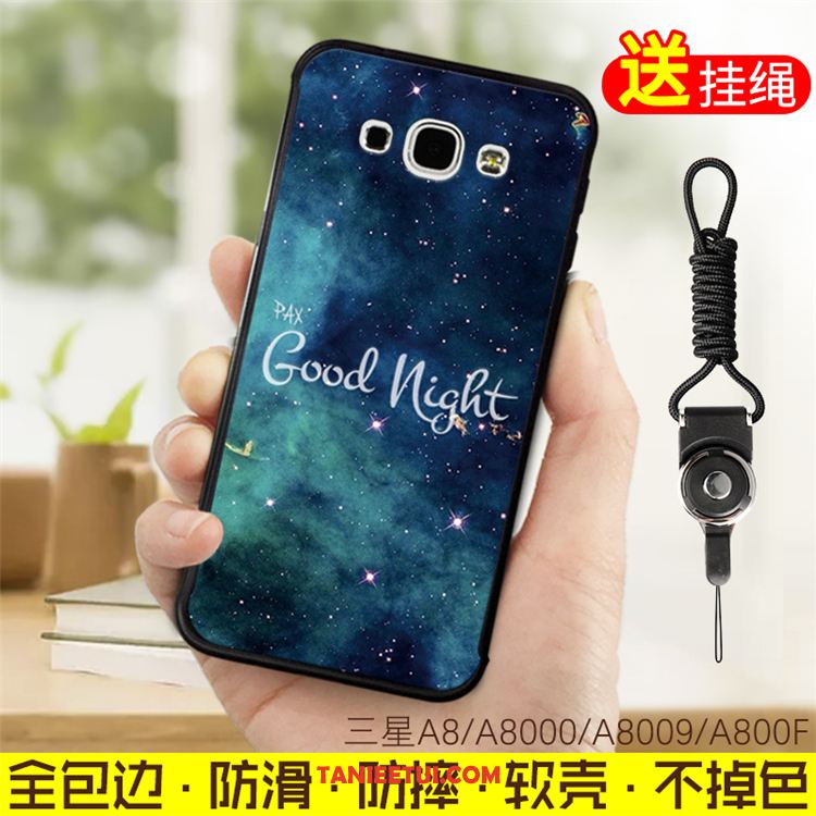 Etui Samsung Galaxy A8 Niebieski Gwiazda Kreskówka, Futerał Samsung Galaxy A8 All Inclusive Miękki Wiszące Ozdoby