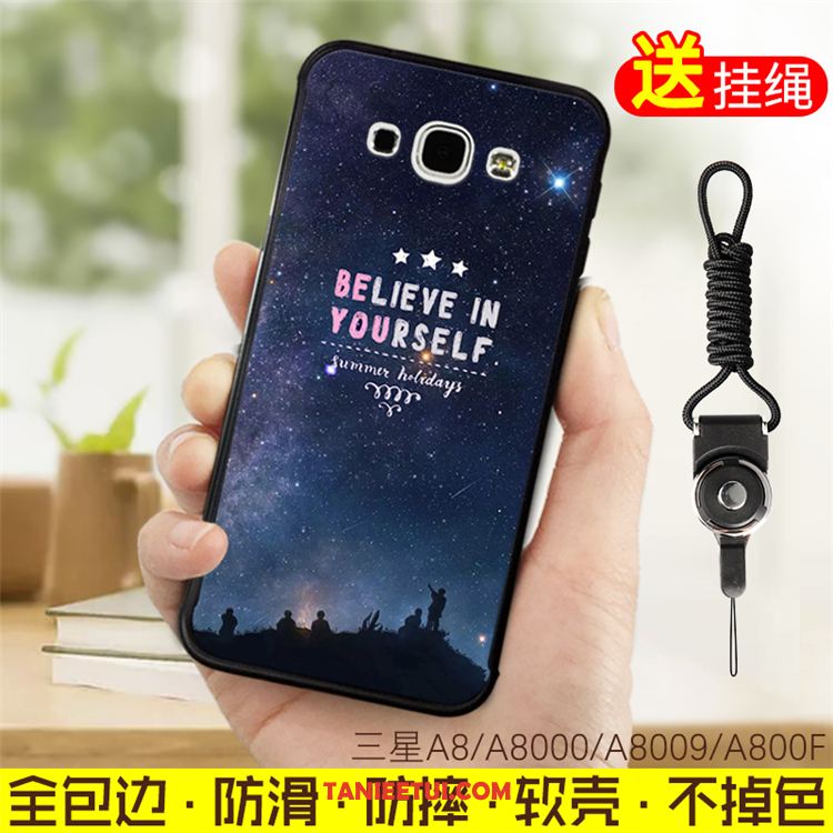 Etui Samsung Galaxy A8 Niebieski Gwiazda Kreskówka, Futerał Samsung Galaxy A8 All Inclusive Miękki Wiszące Ozdoby