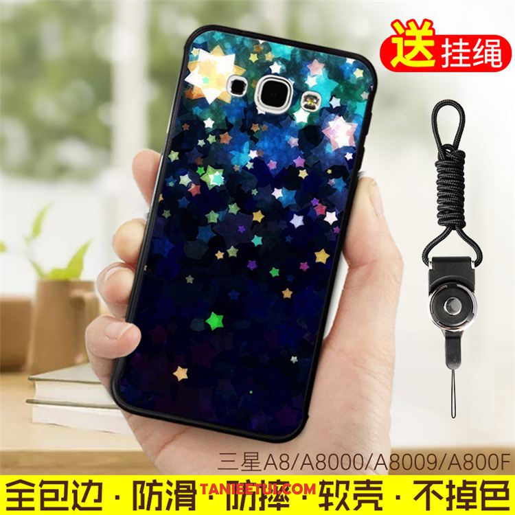 Etui Samsung Galaxy A8 Niebieski Gwiazda Kreskówka, Futerał Samsung Galaxy A8 All Inclusive Miękki Wiszące Ozdoby