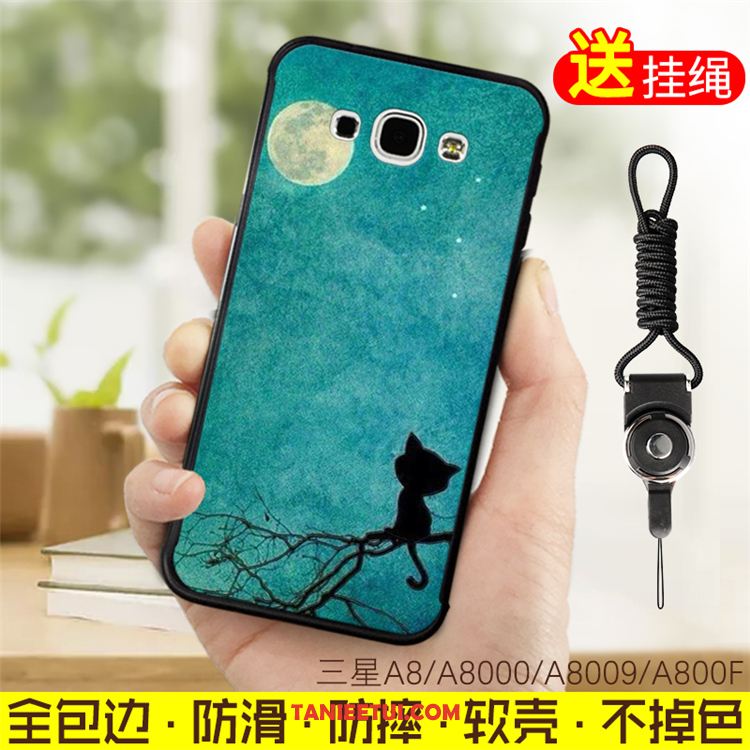 Etui Samsung Galaxy A8 Niebieski Gwiazda Kreskówka, Futerał Samsung Galaxy A8 All Inclusive Miękki Wiszące Ozdoby