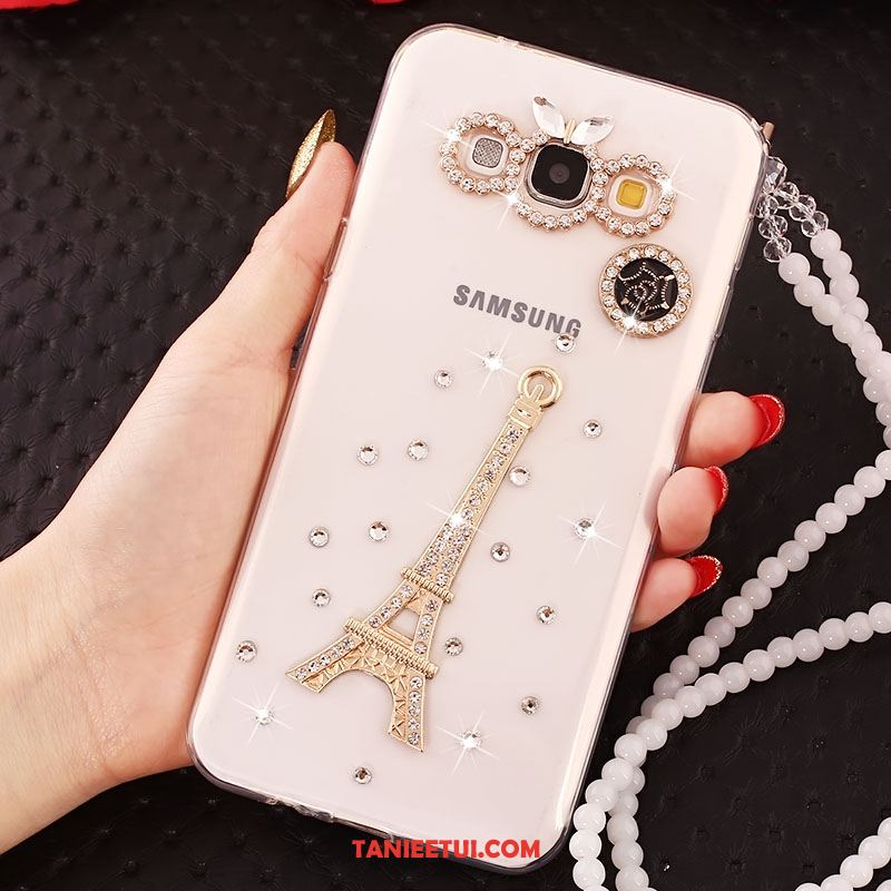 Etui Samsung Galaxy A8 Piękny Kwiaty Telefon Komórkowy, Obudowa Samsung Galaxy A8 Różowe Kreskówka Łańcuch Kuleczek