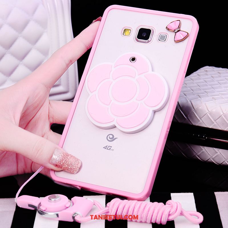 Etui Samsung Galaxy A8 Siatkowe Gwiazda Telefon Komórkowy, Obudowa Samsung Galaxy A8 Różowe Piękny Wiszące Ozdoby