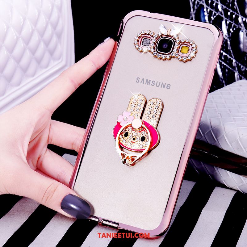 Etui Samsung Galaxy A8 Silikonowe Wspornik Różowe, Obudowa Samsung Galaxy A8 Telefon Komórkowy Ring Gwiazda