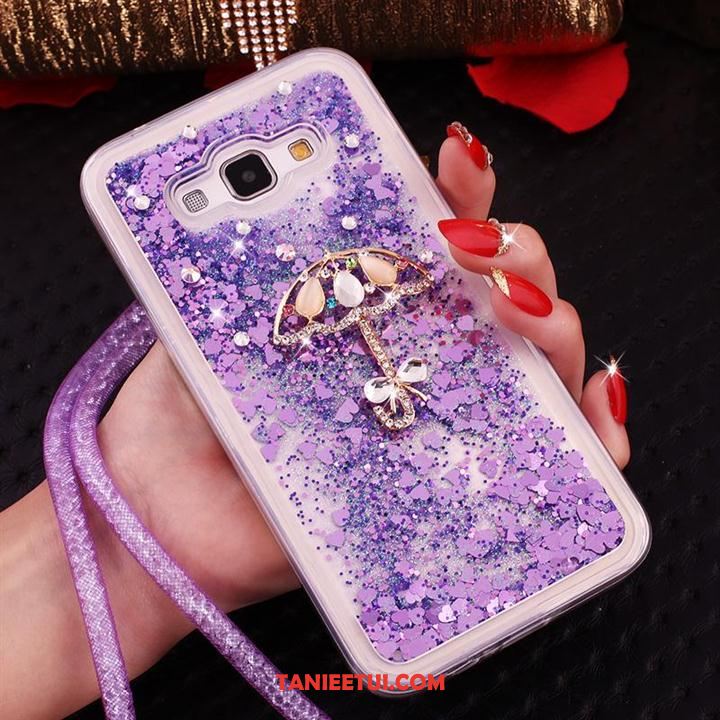 Etui Samsung Galaxy A8 Wspornik Purpurowy Ochraniacz, Futerał Samsung Galaxy A8 Kreatywne Gwiazda Wiszące Ozdoby