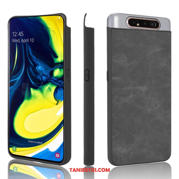 Etui Samsung Galaxy A80 Skóra Gwiazda Telefon Komórkowy, Obudowa Samsung Galaxy A80 Ochraniacz Niebieski Trudno