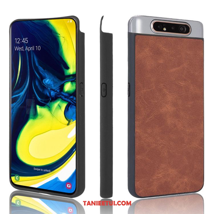 Etui Samsung Galaxy A80 Skóra Gwiazda Telefon Komórkowy, Obudowa Samsung Galaxy A80 Ochraniacz Niebieski Trudno