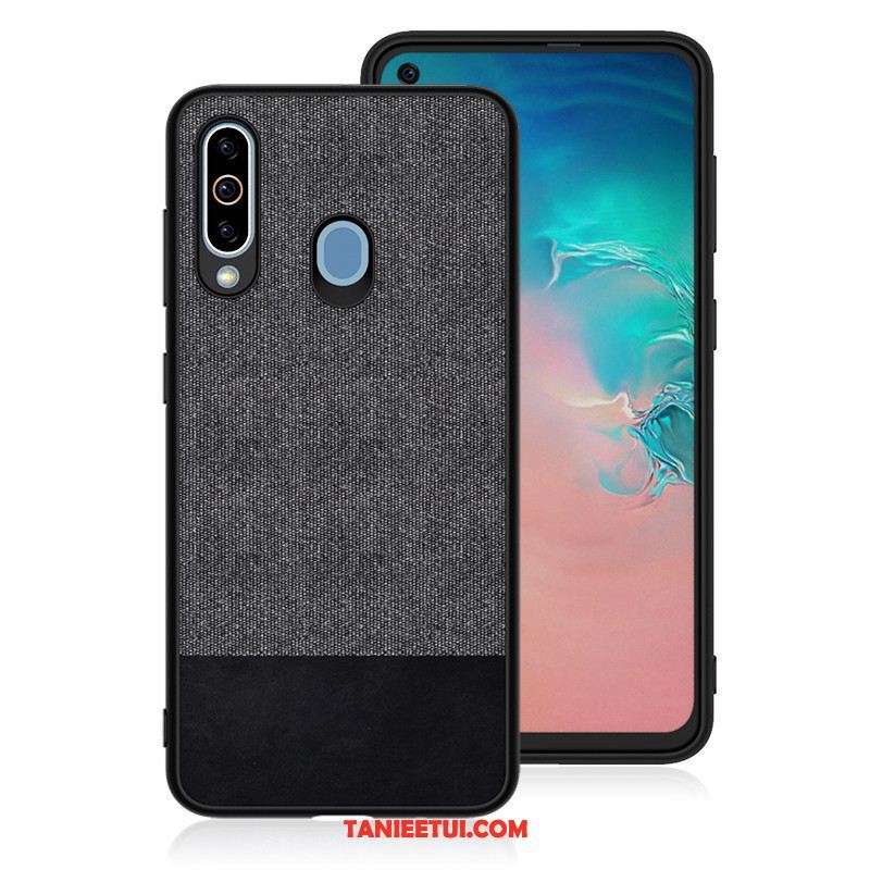 Etui Samsung Galaxy A8s Filmy Miękki Szycie, Pokrowce Samsung Galaxy A8s Szkło Hartowane Płótno Nubuku Braun Braun