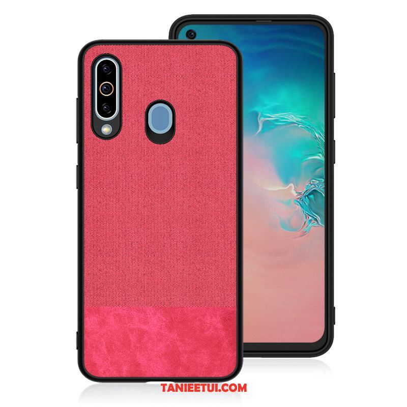 Etui Samsung Galaxy A8s Filmy Miękki Szycie, Pokrowce Samsung Galaxy A8s Szkło Hartowane Płótno Nubuku Braun Braun