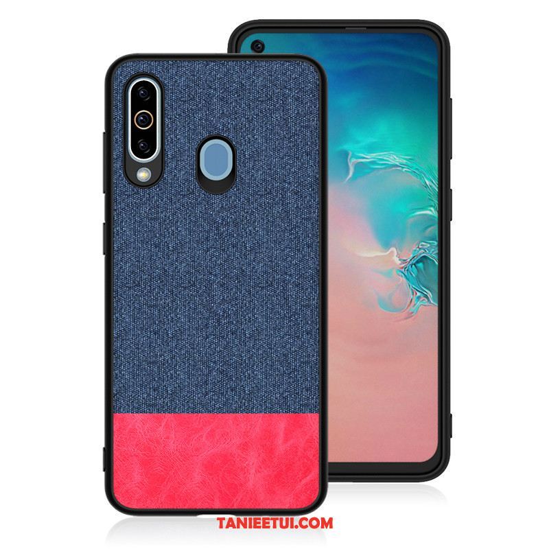 Etui Samsung Galaxy A8s Filmy Miękki Szycie, Pokrowce Samsung Galaxy A8s Szkło Hartowane Płótno Nubuku Braun Braun