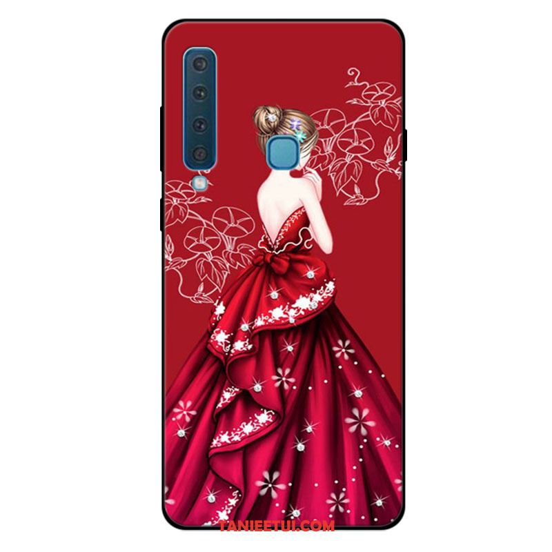 Etui Samsung Galaxy A9 2018 Czerwony Anti-fall All Inclusive, Futerał Samsung Galaxy A9 2018 Miękki Świeży Silikonowe