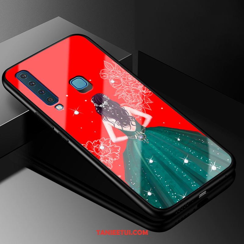 Etui Samsung Galaxy A9 2018 Gazy Proste Szkło, Futerał Samsung Galaxy A9 2018 Telefon Komórkowy Czerwony Gwiazda